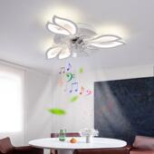 新跨款 吊扇灯 吸顶卧室境厅隐形风扇灯家用卧双叶室客厅餐风带扇