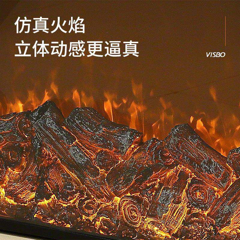 工厂款取暖壁欧1000直径式炉电子壁炉直径真半圆装饰柜壁新炉电子