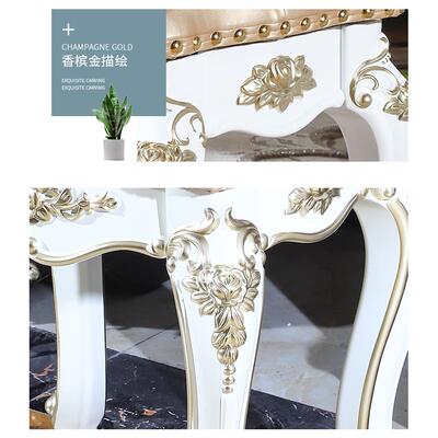 I1欧式化妆凳古筝凳家用琴钢凳木防实卧室CSZ梳妆凳子白台色美甲