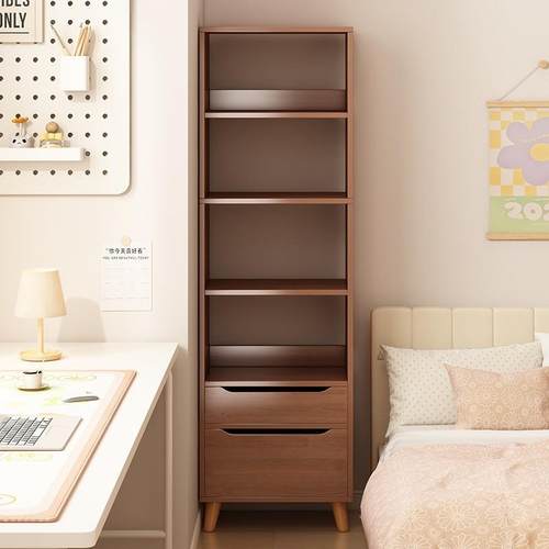 书架置物架落客QMM厅收纳地架书桌书窄缝储物柜简易柜子靠墙旁家