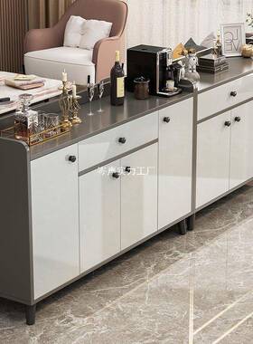 奢餐边柜物柜家茶水柜置物储HNL柜小型碗柜客用厅轻意式酒柜厨房