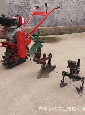 单履带柴油风冷微机硬地EFO翻土耕耕田机烟茶园草垄松土间锄草机