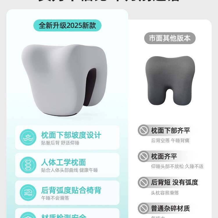 办公椅头枕仰睡午睡枕电脑椅子加高护颈头靠椅背颈枕午休工位
