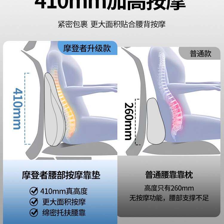 按摩腰靠垫办公室护腰靠背垫腰部椅子腰托久坐座椅工位腰靠记忆棉
