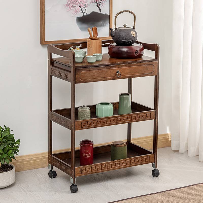 可移动沙发边角几小茶几茶水架客厅边柜储物柜带轮小茶桌边角桌子