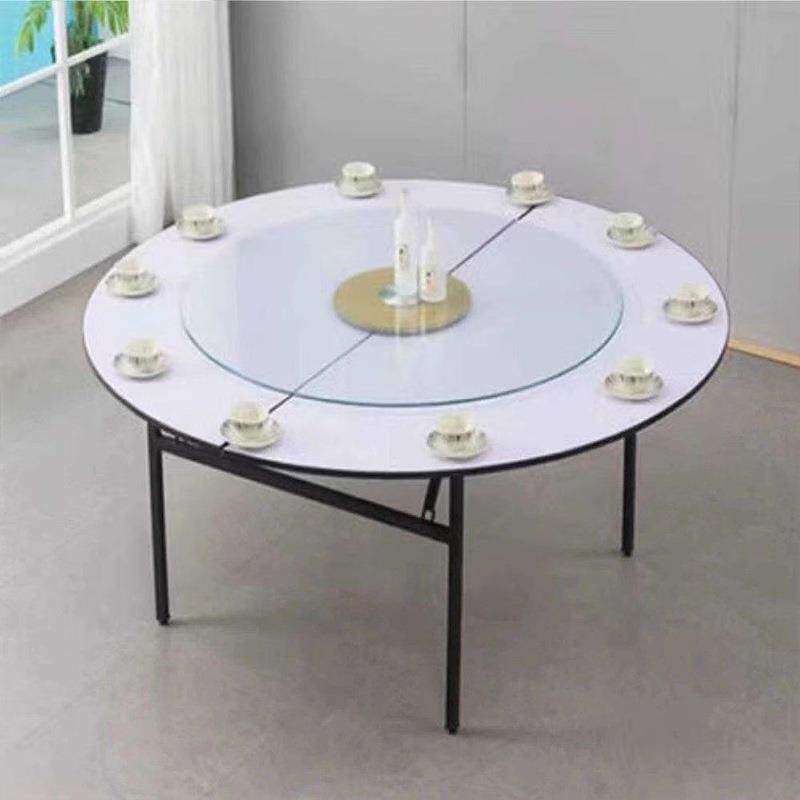 酒店折叠02大圆桌餐桌厅餐桌1人200人2圆5人家用酒店圆PVC折叠餐