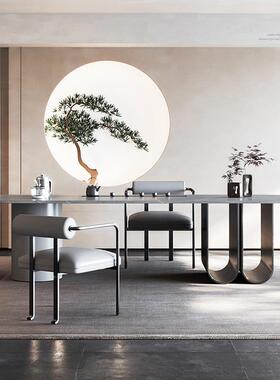 阳台电茶椅子轻奢茶台主人椅脑书房办喝63495公靠背椅家用桌椅餐子家具