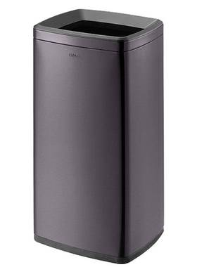 GNF南方不锈钢无盖垃圾桶方形大口径商用商场防指纹大容量双层40L