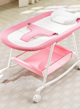 婴儿摇篮床225小摇床多功能B可动便携式宝移宝轮床欧式B床带子小