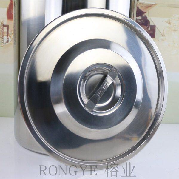 加厚304不锈钢汤桶汤锅盖内径20/25cm30/35/40cm凹凸平面盖单独盖