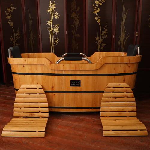 香柏木双人泡澡木桶浴桶成人鸳鸯浴桶夫妻浴缸泡澡桶洗澡盆家用