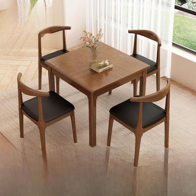 实木餐桌椅正方形小户型打牌桌子方桌中式茶桌八仙桌掼蛋四方桌