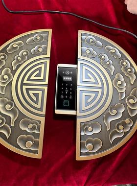 智能门锁人脸识别指纹锁入户密码电子锁别墅实木大门中式滑盖拉手