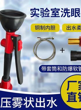 实验室单双口洗眼器简易立式紧急喷淋化验室工业用实验台冲洗装置