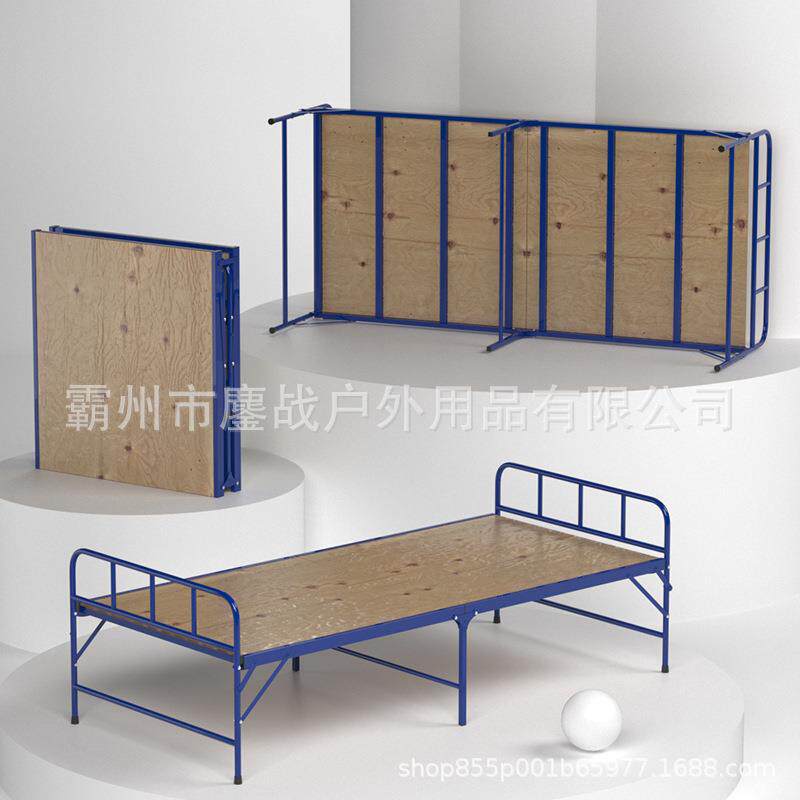 折木简易木板灾折叠单人床应急救板床折叠床工地木FIY板叠床单人
