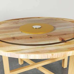 实木组圆形餐桌椅加厚折叠带转盘酒店大KUQ圆桌合面餐板厅饭店夜