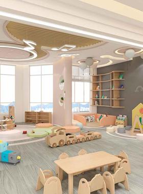 柜托育桌床柜厂家儿童收纳区角组合家托具育椅储物XWT-1260实木桌椅玩具子