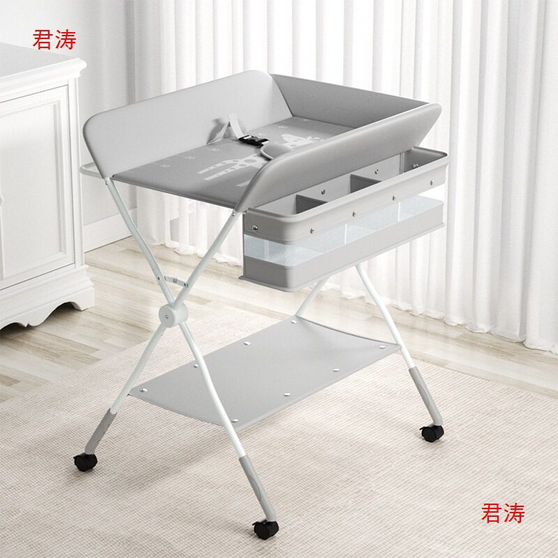 婴儿床宝宝儿尿布台抚触台简约可折叠金属婴儿换尿布台浙江无