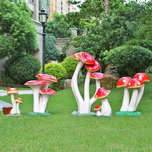 外园林景观仿真蘑菇小件品花园装饰ZH59-蘑品户摆幼儿园小区庭雕