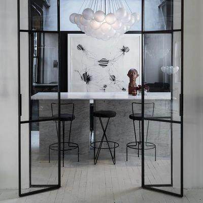 书美泡式后现代创意磨砂464玻璃球吊灯设计师吊链泡房球餐厅卧室