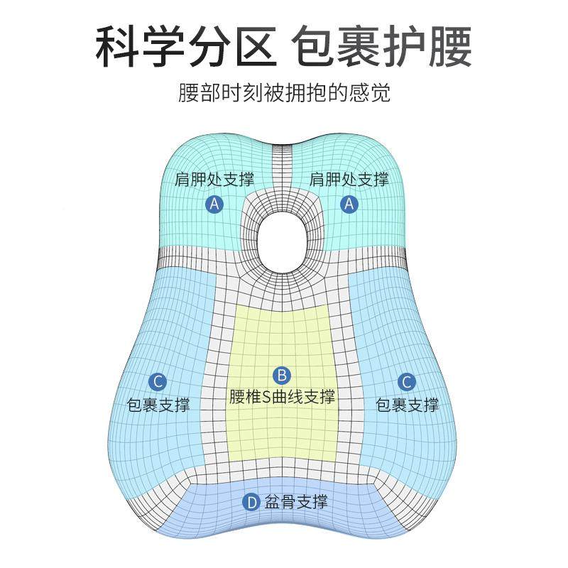 靠垫椅办室座枕ZYK10040四季久坐记忆棉护腰公靠背孕妇透气腰靠垫,居家布艺,抱枕被,淘宝优惠券,粉丝福利购,淘宝优惠卷