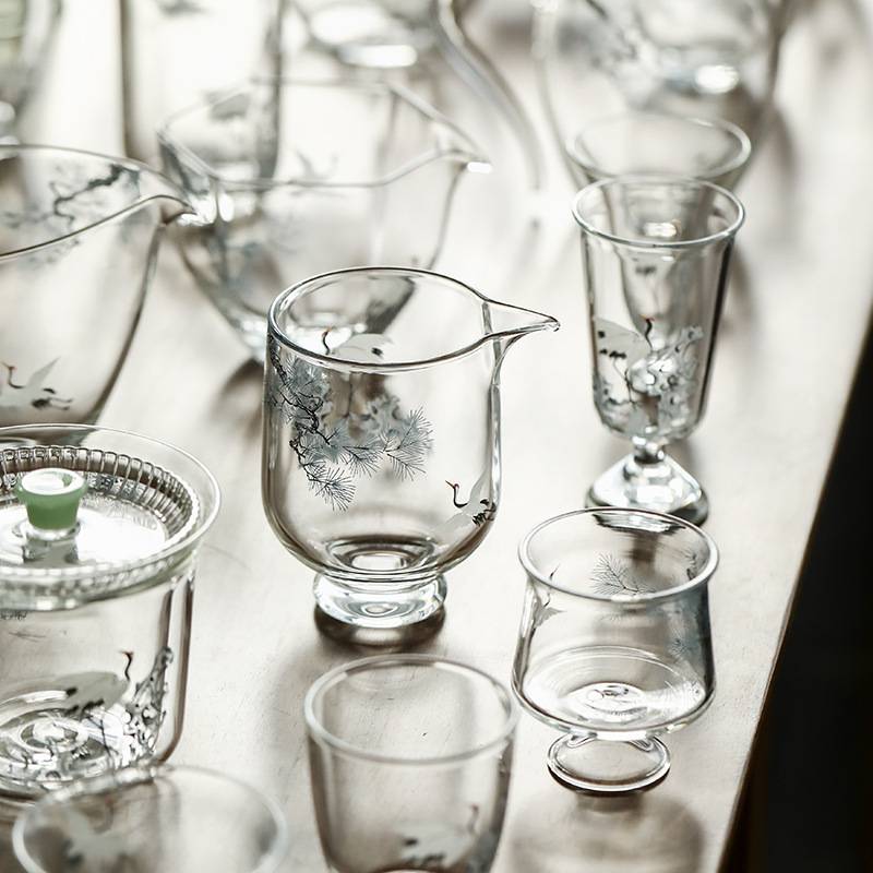 宜室茶话仿宋茶壶中式小枣执壶耐热茶具泡绿茶器透明小号醒酒壶