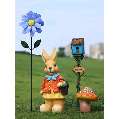 小花园庭旋院网红院装饰t5667662阳台布置小院造车景铁艺风户外转