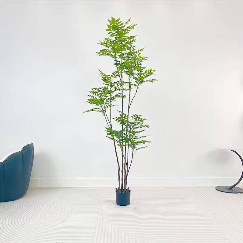仿真绿植漆木树室内客厅盆栽落地植物香椿树家居装饰摆件高端轻奢