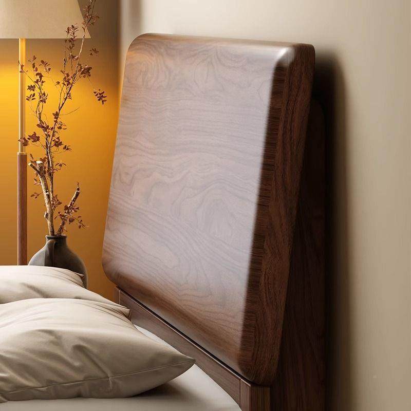 纯木床榫卯结实桃构黑PEP胡木床米8双人床现代1简约主卧大床