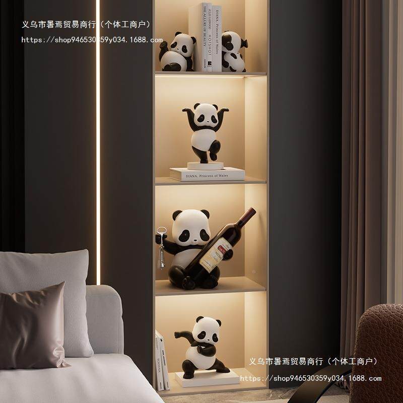 大气客猫厅F9695688熊酒柜摆件轻奢居电视家柜玄关办公面工艺装桌