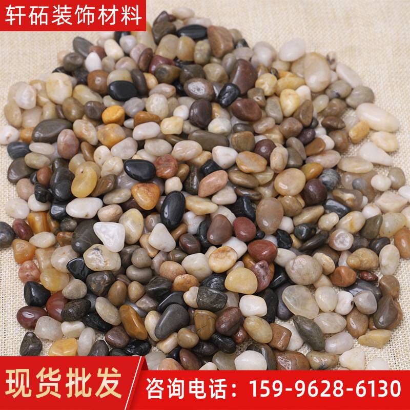 鹅卵石天然石头鱼缸庭院铺路石子五彩色雨花石五彩石抛光石砂石