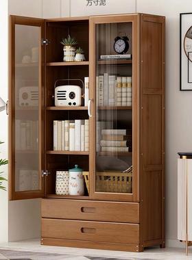 书收架桌面纳置物书架带门玻璃透明柜简易多层省落RVF地空间储物