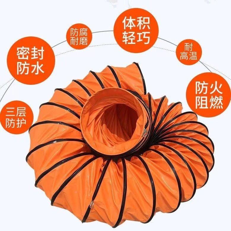 厚PVC伸缩通管耐高加温排风377风道伸缩管软管手提风机送风管排气