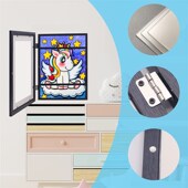 木质相框木质油画储存盒墙上儿童翻盖相框儿童艺术装 裱画框