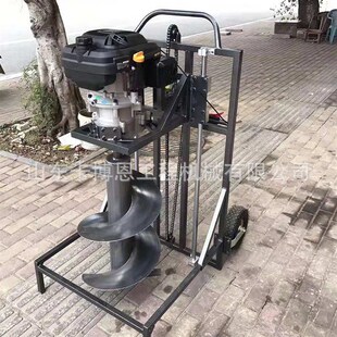 小型树坑挖坑机拖拉机带打坑机拖拉机设备挖坑电线杆钻孔机器