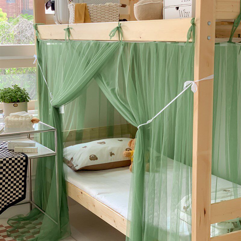 2U8K学生宿舍上下铺绑绳款蚊帐带防尘顶儿童房子母床单人床老式防