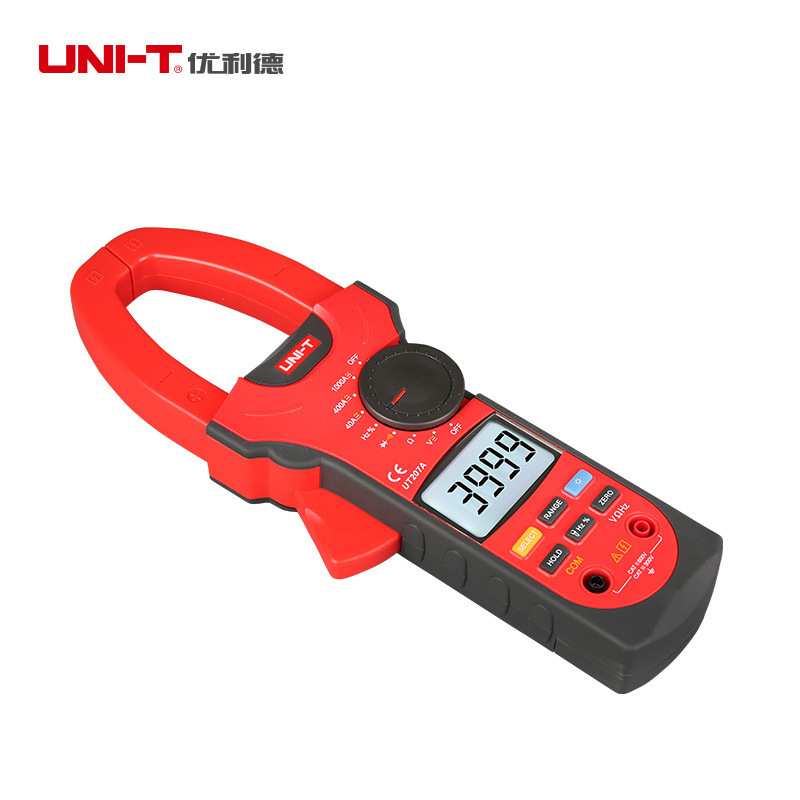 优利德UT207A/208A/209A 钳形万用表1000A交直流电流表数字钳形表