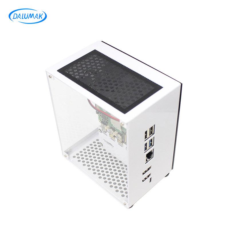 树莓派5海景房机箱散热风扇RaspberryPi5主机铝合金散热外壳