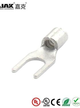 SNB2-3叉型裸端头紫铜焊口Y形U型线鼻子M3口冷压接端子有认证KST