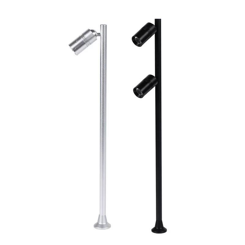 迷你立杆LED珠宝黄金首饰橱柜台展示灯可调角度模型展示小射灯花