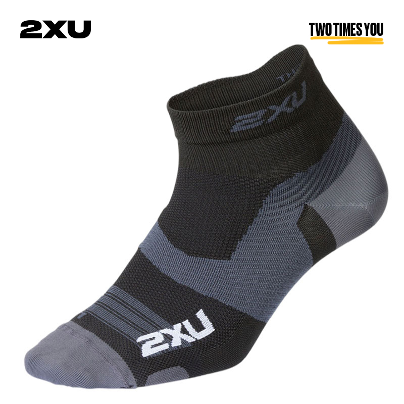 2XU Vectr系列超轻薄马拉松跑步男袜子L夏季速干压缩袜运动低筒袜