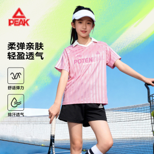 匹克童装女童夏套装超火2026新款儿童足球训练服中大童短袖两件套