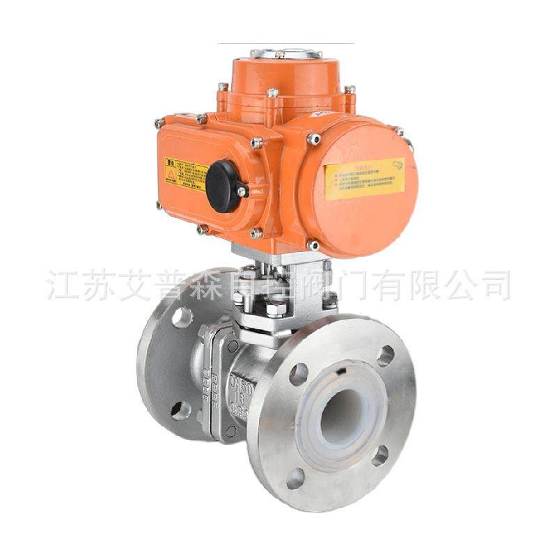 Q941F46-16PQ941F46-25PQ941F46-40P电动不锈钢304衬氟法兰球阀