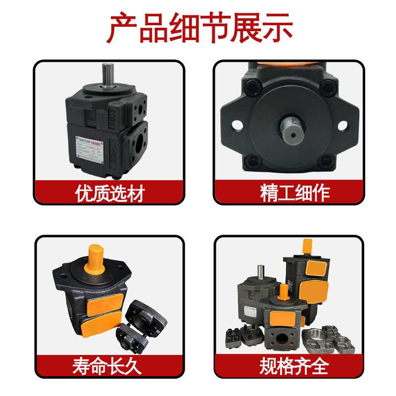 单泵/双联叶片泵PV2R11/PV2R21/1/31/32油泵总成液压系统泵头配件