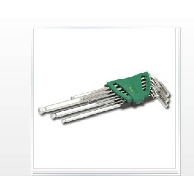 【含税】世达工具 9件铬钒钢特长球头内六角扳手组套 09101A