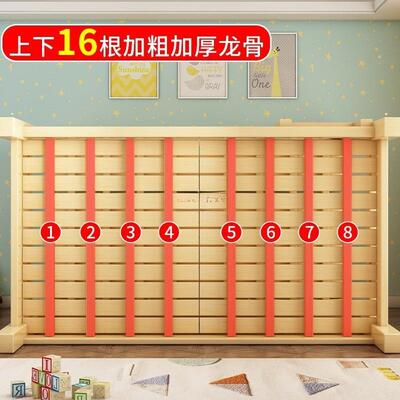 Y全实木1123国上标下3床双层床员工宿舍高低子母层床两儿童上下铺