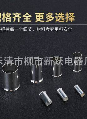 铜管型接线端子EN1008冷压端头针型连接管铜接头套管冷压裸铜管