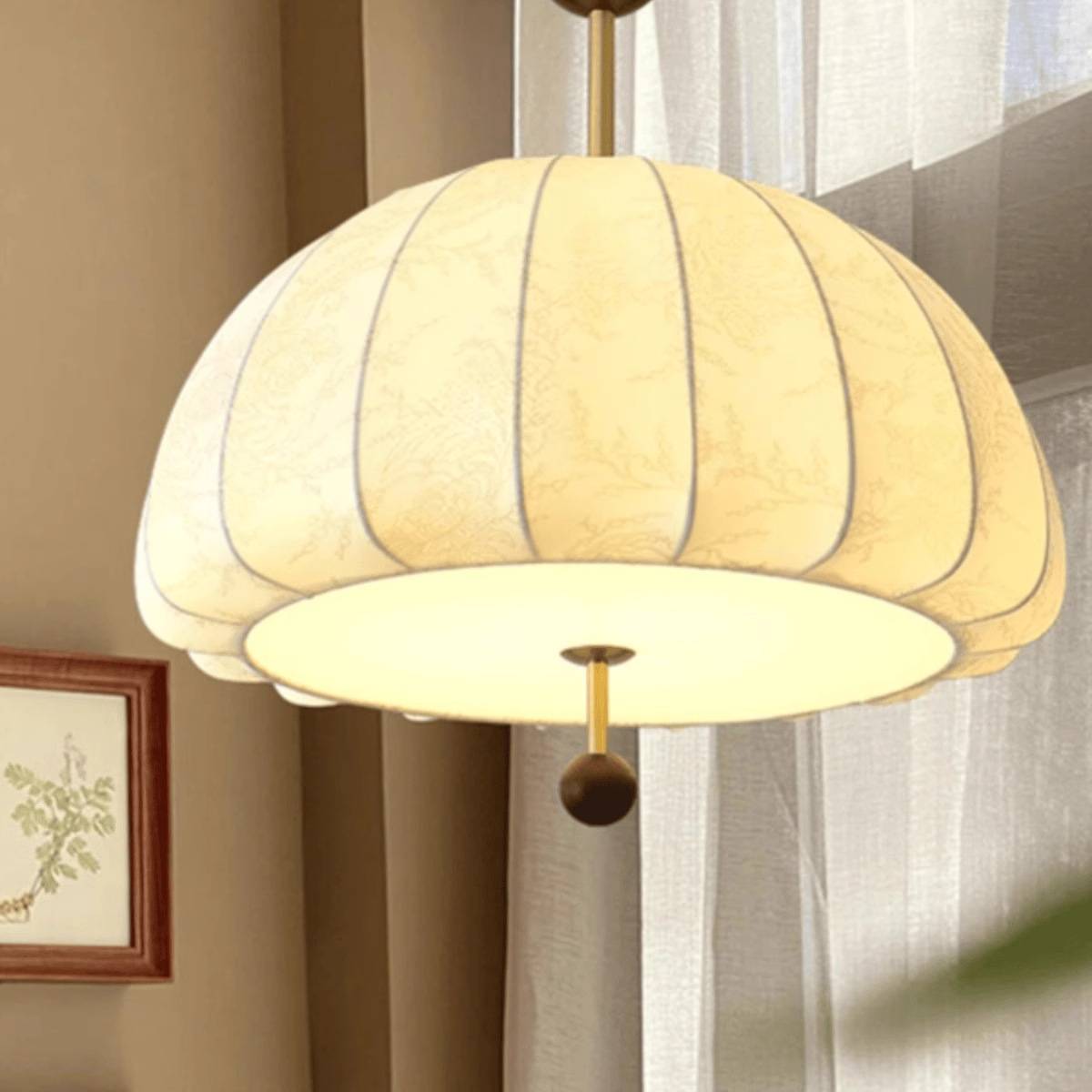 法式奶油南洋风布艺吊灯中古创意个性客厅卧室书房衣帽间灯具