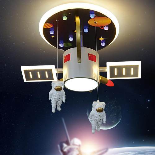 儿童室吊灯卧创意太空空星航球空间卫星模型卡2013通灯男孩房间站