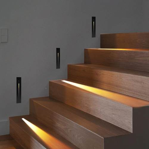 长条墙形LEZP-1022D人感应地脚灯嵌入式楼梯踏一步体灯角过道束光